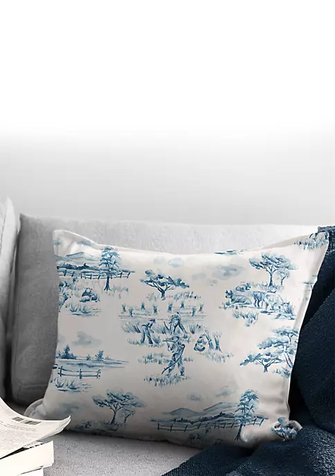 6ix Tailors Fine Linens Auclair Blue 14X20" Oblong Decor Pillow (Feather Insert) 4 6ix Tailors Fine Linens Auclair Blue 14X20" Oblong Decor Pillow (Feather Insert) - Image 2