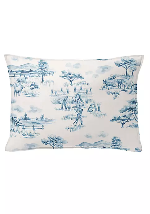 6ix Tailors Fine Linens Auclair Blue 14X20" Oblong Decor Pillow (Feather Insert) 5 6ix Tailors Fine Linens Auclair Blue 14X20" Oblong Decor Pillow (Feather Insert) - Image 3