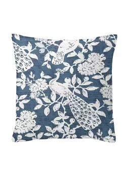 6ix Tailors Fine Linens Lark Navy 24" SQ Decor Pillow (Feather Insert)