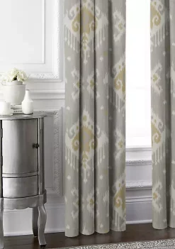 6ix Tailors Fine Linens Mahal Gray Pinch Pleat Drapery Panel Pair (20" W x 120" L) -Linens Shop Belk 1673