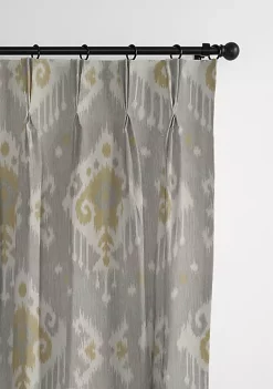 6ix Tailors Fine Linens Mahal Gray Pinch Pleat Drapery Panel Pair (20" W x 120" L) -Linens Shop Belk 1680