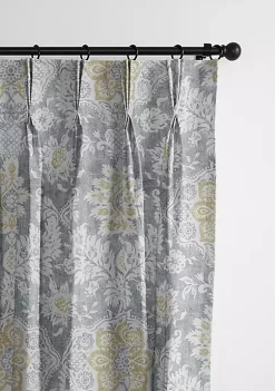6ix Tailors Fine Linens Osha Barley/Gray Pinch Pleat Drapery Panel Pair (40" W x 120" L)