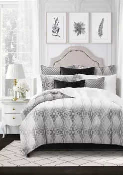 6ix Tailors Fine Linens Mitzi Onyx King Comforter & 2 Shams Set