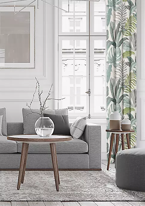 6ix Tailors Fine Linens Palm Bay Seafoam Pinch Pleat Drapery Panel Pair (20" W x 84" L) 6 6ix Tailors Fine Linens Palm Bay Seafoam Pinch Pleat Drapery Panel Pair (20" W x 84" L) - Image 4