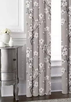 6ix Tailors Fine Linens Sakura Taupe Pinch Pleat Drapery Panel Pair (20" W x 108" L) -Linens Shop Belk 1734