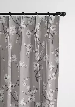 6ix Tailors Fine Linens Sakura Taupe Pinch Pleat Drapery Panel Pair (20" W x 108" L) -Linens Shop Belk 1738