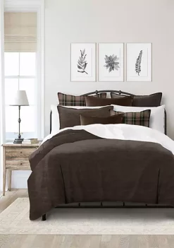 6ix Tailors Fine Linens Shelton Chocolate California King Comforter & 2 Shams Set