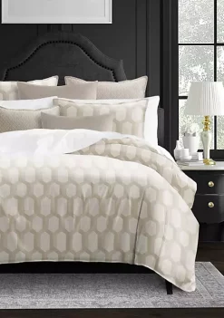 6ix Tailors Fine Linens Isabella Natural California King Duvet Cover & 2 Shams Set 12 6ix Tailors Fine Linens Isabella Natural California King Duvet Cover & 2 Shams Set -Linens Shop Belk 1770