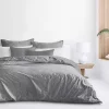 6ix Tailors Fine Linens Eva Gray Full/Double Duvet Cover & 2 Shams Set