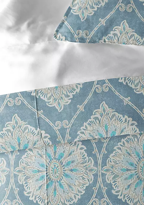 6ix Tailors Fine Linens Bellamy Blue Queen Comforter & 2 Shams Set 5 6ix Tailors Fine Linens Bellamy Blue Queen Comforter & 2 Shams Set - Image 3