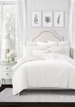 6ix Tailors Fine Linens Marlene Alabaster California King Duvet Cover & 2 Shams Set 9 6ix Tailors Fine Linens Marlene Alabaster California King Duvet Cover & 2 Shams Set -Linens Shop Belk 1817