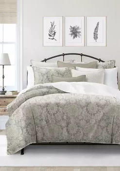 6ix Tailors Fine Linens Osha Taupe/Beige Full/Double Comforter & 2 Shams Set