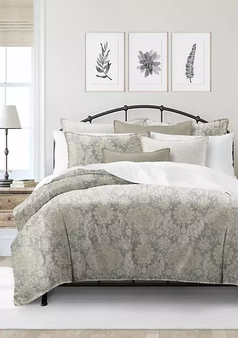 6ix Tailors Fine Linens Osha Taupe/Beige Full/Double Comforter & 2 Shams Set 3 6ix Tailors Fine Linens Osha Taupe/Beige Full/Double Comforter & 2 Shams Set