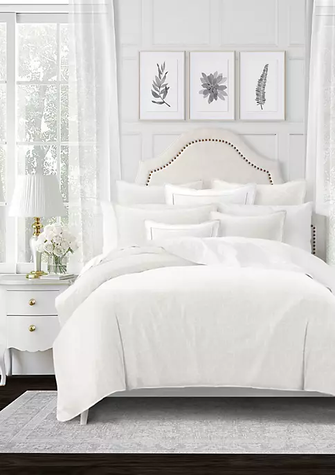 6ix Tailors Fine Linens Marlene Alabaster California King Duvet Cover & 2 Shams Set 8 6ix Tailors Fine Linens Marlene Alabaster California King Duvet Cover & 2 Shams Set - Image 6