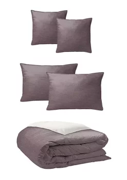 6ix Tailors Fine Linens Nuha Plum Twin Duvet Cover & 1 Sham Set -Linens Shop Belk 1833