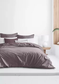 6ix Tailors Fine Linens Nuha Plum Twin Duvet Cover & 1 Sham Set -Linens Shop Belk 1834
