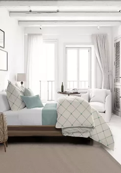 6ix Tailors Fine Linens Chelsea Ivory Full/Double Duvet Cover & 2 Shams Set -Linens Shop Belk 1856