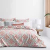 6ix Tailors Fine Linens Adira Coral King Duvet Cover & 2 Shams Set 2 6ix Tailors Fine Linens Adira Coral King Duvet Cover & 2 Shams Set -Linens Shop Belk 1860