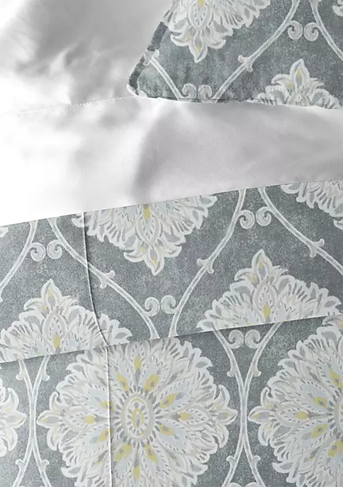 6ix Tailors Fine Linens Bellamy Gray Twin Duvet Cover & 1 Sham Set 6 6ix Tailors Fine Linens Bellamy Gray Twin Duvet Cover & 1 Sham Set - Image 4