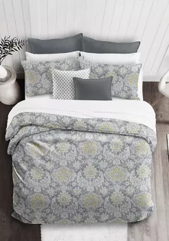 6ix Tailors Fine Linens Osha Barley/Gray Full/Double Duvet Cover & 2 Shams Set 13 6ix Tailors Fine Linens Osha Barley/Gray Full/Double Duvet Cover & 2 Shams Set -Linens Shop Belk 1886