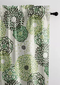 6ix Tailors Fine Linens Garden Stow Green Pole Top Drapery Panel Pair (50" W x 132" L)