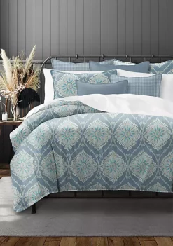 6ix Tailors Fine Linens Bellamy Blue Queen Comforter & 2 Shams Set 11 6ix Tailors Fine Linens Bellamy Blue Queen Comforter & 2 Shams Set -Linens Shop Belk 19