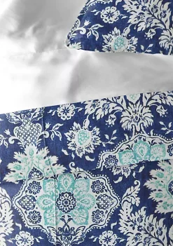 6ix Tailors Fine Linens Osha Blue/Aqua King Coverlet & 2 Shams Set -Linens Shop Belk 192