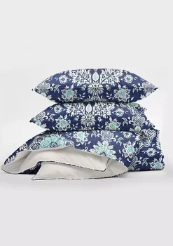 6ix Tailors Fine Linens Osha Blue/Aqua King Coverlet & 2 Shams Set -Linens Shop Belk 193