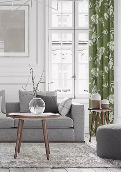 6ix Tailors Fine Linens Tropez Green Pole Top Drapery Panel Pair (50" W x 96" L) -Linens Shop Belk 1934