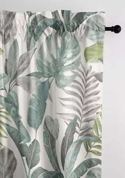 6ix Tailors Fine Linens Palm Bay Seafoam Pole Top Drapery Panel Pair (50" W x 96" L)