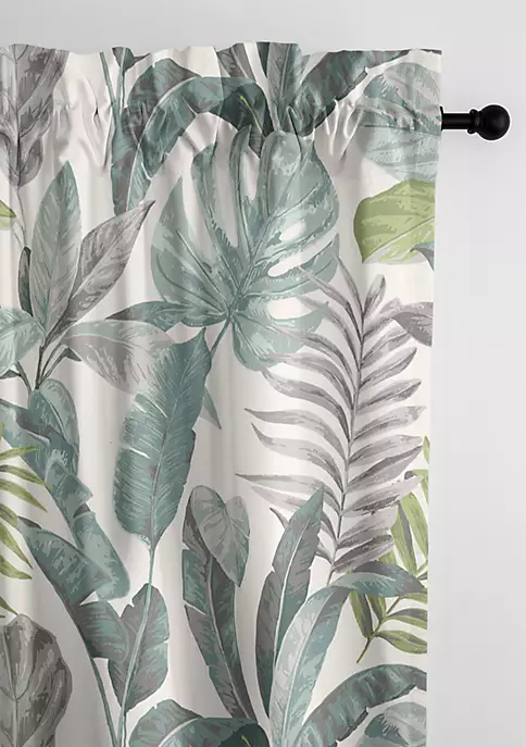 6ix Tailors Fine Linens Palm Bay Seafoam Pole Top Drapery Panel Pair (50" W x 96" L) 7 6ix Tailors Fine Linens Palm Bay Seafoam Pole Top Drapery Panel Pair (50" W x 96" L) - Image 5