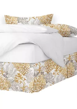 6ix Tailors Fine Linens Reef Gold Queen Bed Skirt 15" drop