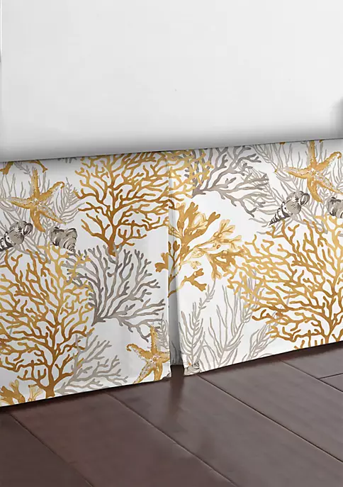 6ix Tailors Fine Linens Reef Gold Queen Bed Skirt 15" drop 5 6ix Tailors Fine Linens Reef Gold Queen Bed Skirt 15" drop - Image 3