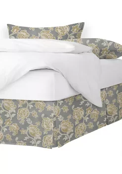 6ix Tailors Fine Linens Golden Bloom Barley Cal-King Bed Skirt 15" drop 11 6ix Tailors Fine Linens Golden Bloom Barley Cal-King Bed Skirt 15" drop -Linens Shop Belk 2045