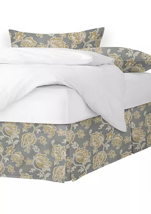 6ix Tailors Fine Linens Golden Bloom Barley Cal-King Bed Skirt 15" drop 7 6ix Tailors Fine Linens Golden Bloom Barley Cal-King Bed Skirt 15" drop - Image 5