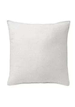 6ix Tailors Fine Linens Marlene Alabaster 20" SQ Decor Pillow (Feather Insert)