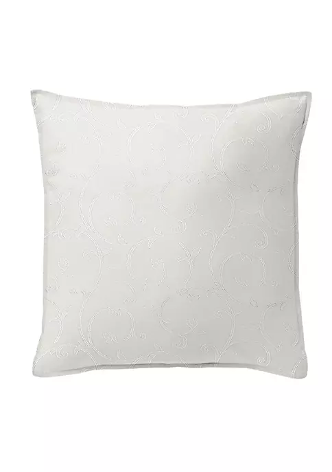 6ix Tailors Fine Linens Marlene Alabaster 20" SQ Decor Pillow (Feather Insert) 3 6ix Tailors Fine Linens Marlene Alabaster 20" SQ Decor Pillow (Feather Insert)