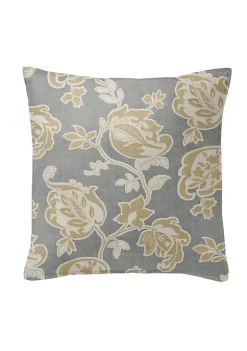 6ix Tailors Fine Linens Golden Bloom Barley 24" SQ Decor Pillow (Feather Insert)
