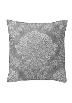 6ix Tailors Fine Linens Ophelia Gray 24" SQ Decor Pillow (Feather Insert)