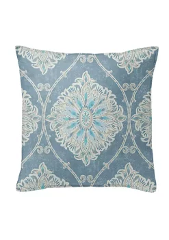6ix Tailors Fine Linens Bellamy Blue 24" SQ Decor Pillow (Feather Insert)