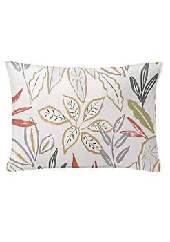 6ix Tailors Fine Linens Fall Foliage Beige 14X20" Oblong Decor Pillow (Feather Insert)