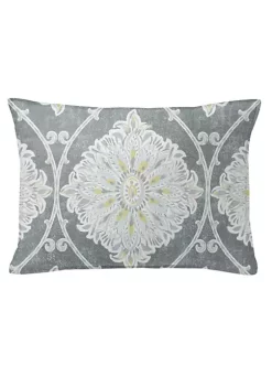 6ix Tailors Fine Linens Bellamy Gray 14X20" Oblong Decor Pillow (Feather Insert) -Linens Shop Belk 2083