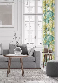 6ix Tailors Fine Linens Lantana Blue Pinch Pleat Drapery Panel Pair (40" W x 84" L) -Linens Shop Belk 2093