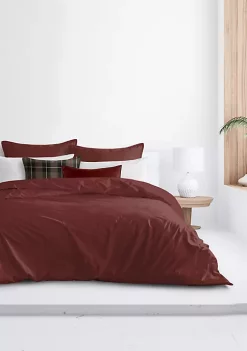 6ix Tailors Fine Linens Basic Linen Beaujolais California King Duvet Cover & 2 Shams Set