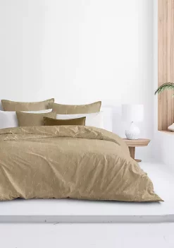 6ix Tailors Fine Linens Barrett Bourbon Queen Duvet Cover & 2 Shams Set