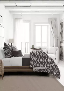 6ix Tailors Fine Linens Dalton Chocolate Queen Duvet Cover & 2 Shams Set -Linens Shop Belk 2152