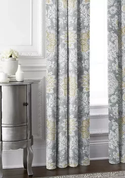 6ix Tailors Fine Linens Osha Barley/Gray Pole Top Drapery Panel Pair (50" W x 84" L) -Linens Shop Belk 2161