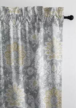 6ix Tailors Fine Linens Osha Barley/Gray Pole Top Drapery Panel Pair (50" W x 84" L) -Linens Shop Belk 2168