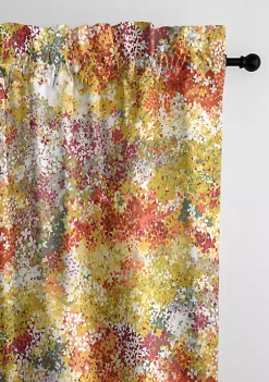 6ix Tailors Fine Linens Lantana Orange Pole Top Drapery Panel Pair (50" W x 120" L) -Linens Shop Belk 2175