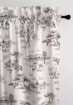 6ix Tailors Fine Linens Auclair Gray Pole Top Drapery Panel Pair (50" W x 96" L)